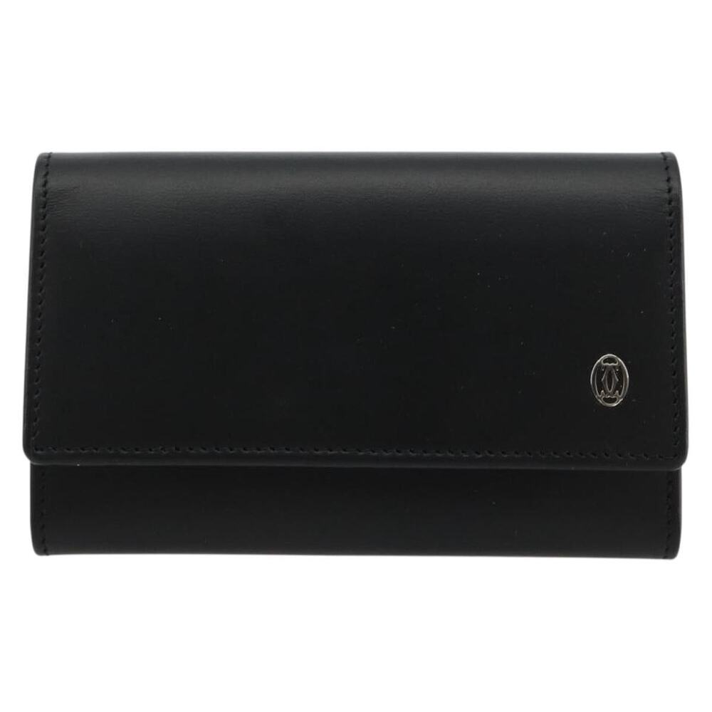 Cartier Leather Pasha Six Hooks Key Case Black